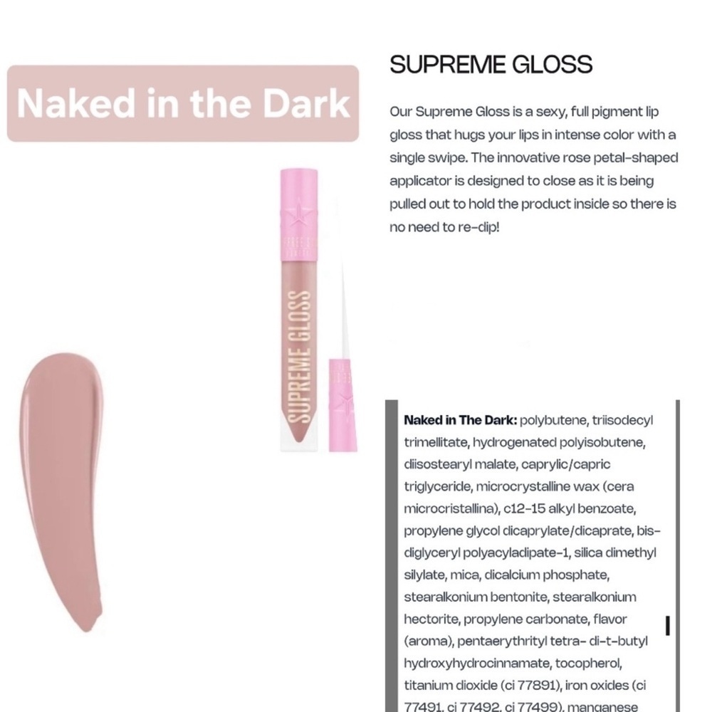 Jeffree Star Supreme Gloss - Naked at Night! - Picture 2 of 5